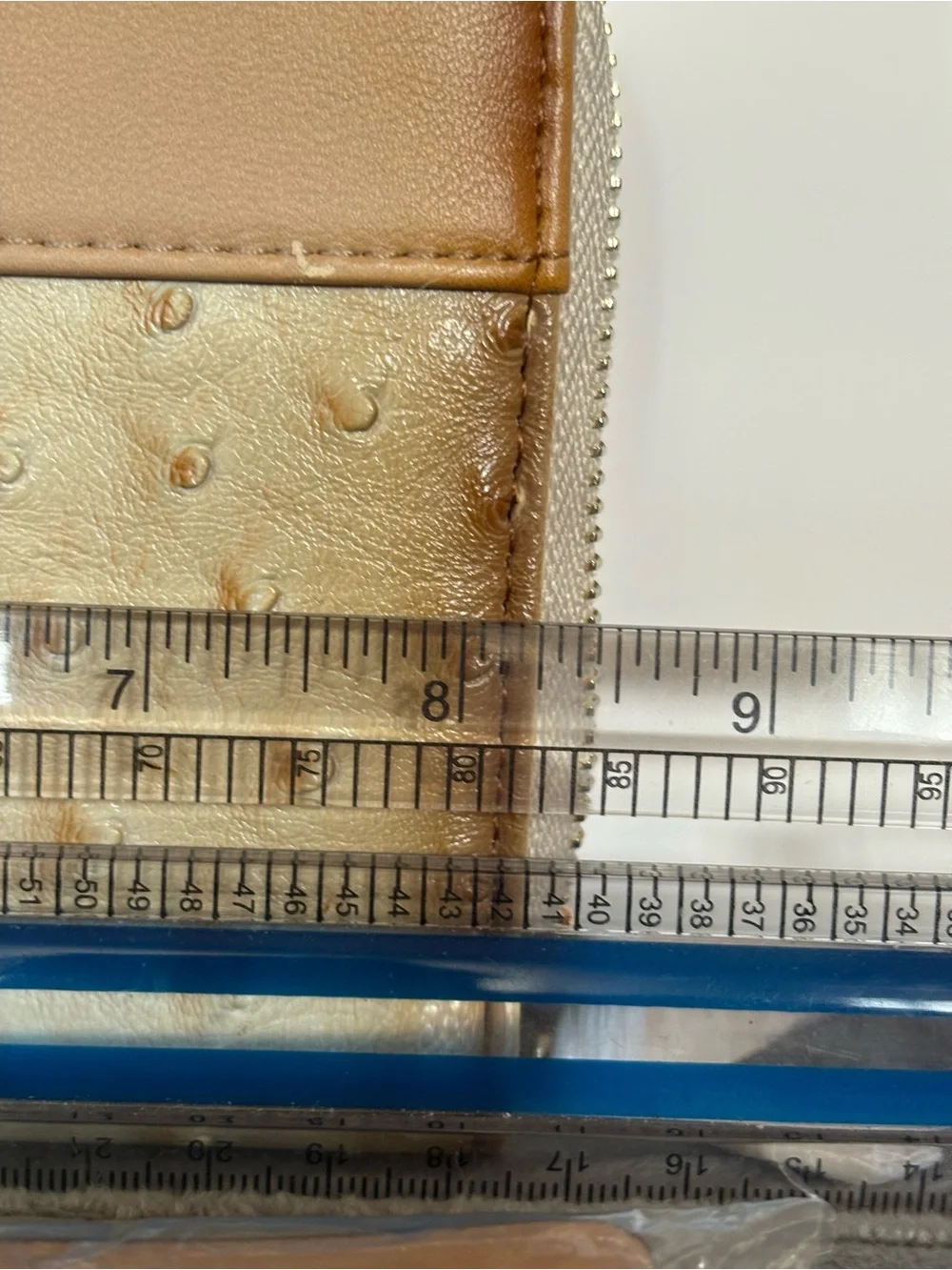 Tan Vegan Wristlet Wallet